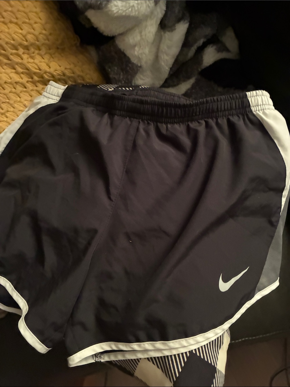 Nike Women’s Black Athletic Shorts with White Trim